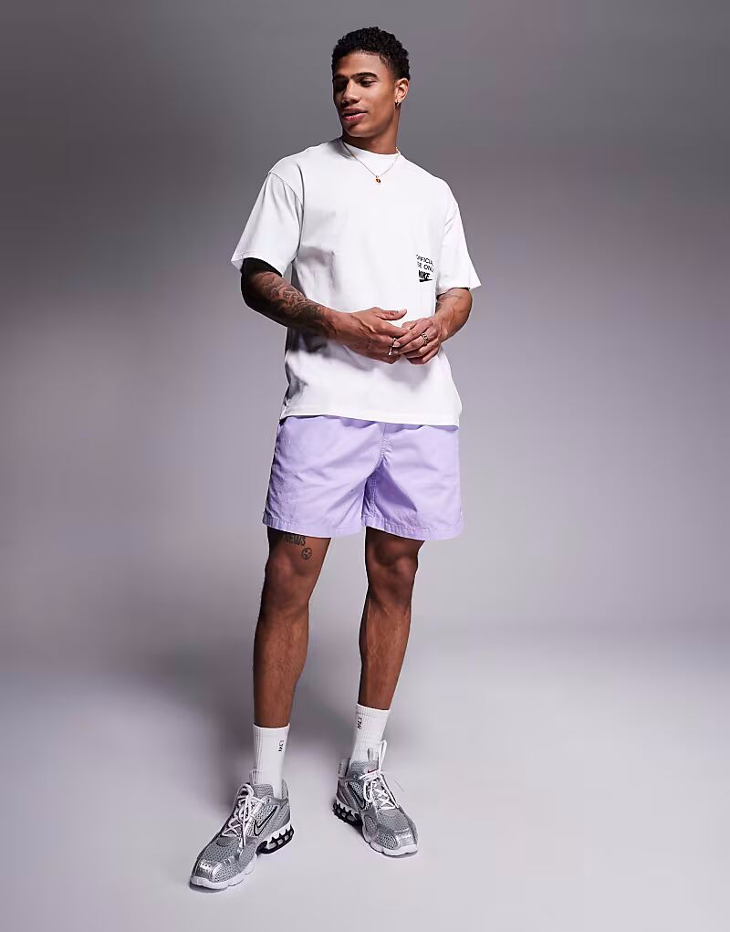 

Шорты Nike Club тканые сиреневого цвета