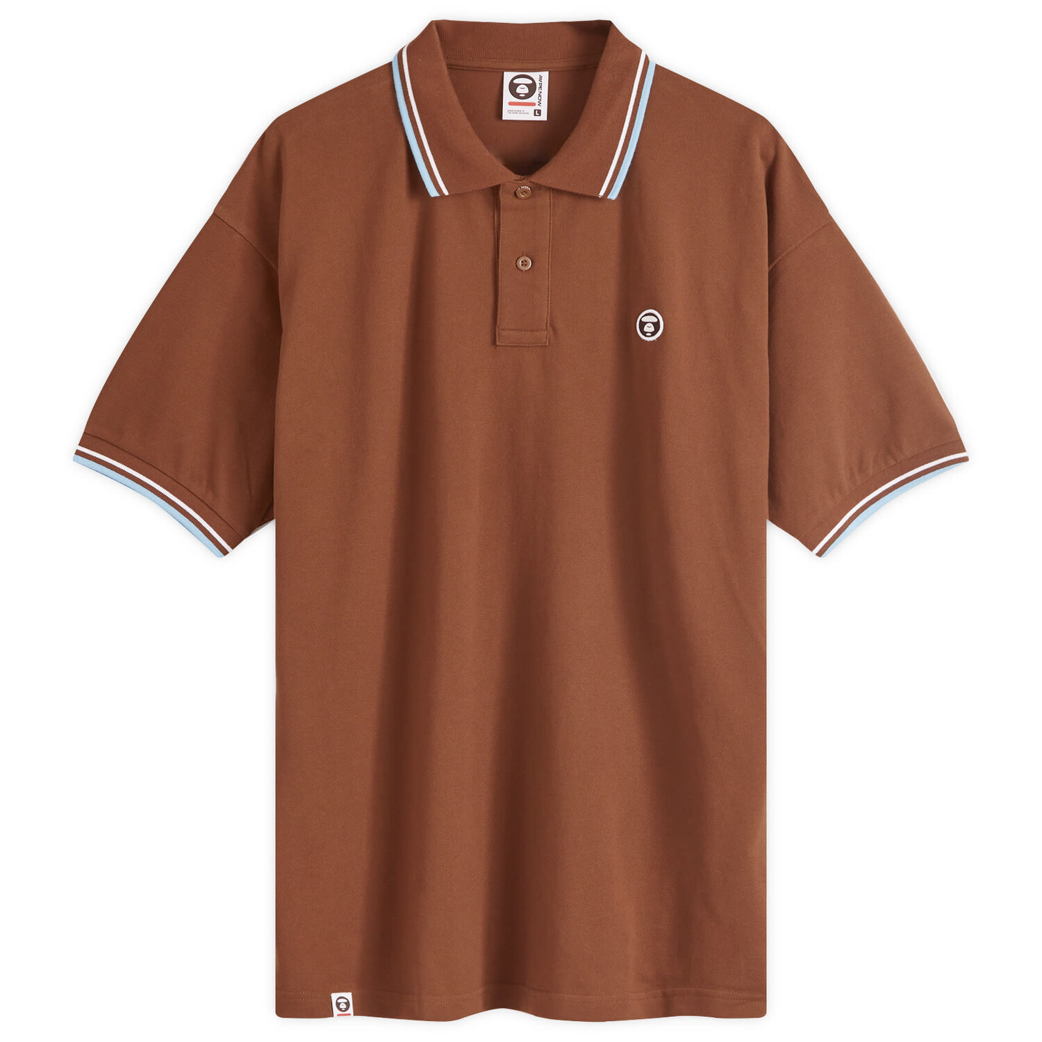 

Поло Aape Heart Logo Polo, коричневый