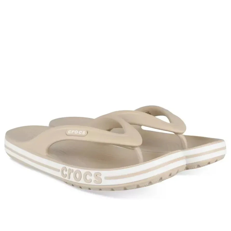 Тапочки Crocs Bayaband Flip-Flops 'Beige White' 205393-2V3, бежевый — фото 3