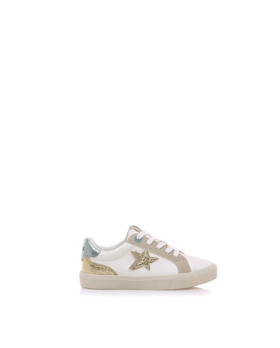 

Детские кроссовки со звездочками Mustang, золотой