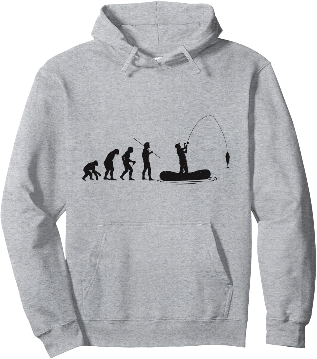 

Толстовка с графическим изображением рыбы Evolution Graphic Fisher Hobby Fisher Fisher Rod Carp Pike Hoodie, серая Fishing Rod Gift Idea For Hobby Fisher Carp Pike
