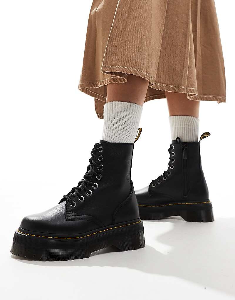 

Черные пизанские ботинки с 8 люверсами Dr Martens Jadon III