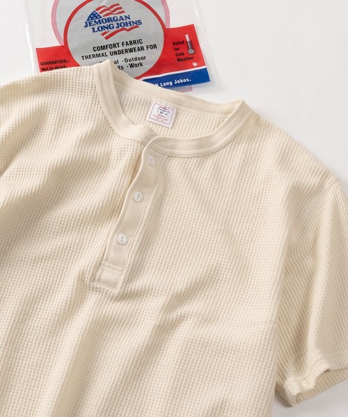 

Футболка с коротким рукавом, вафельный воротник-стойка, однотонная JEMORGAN, кремовый