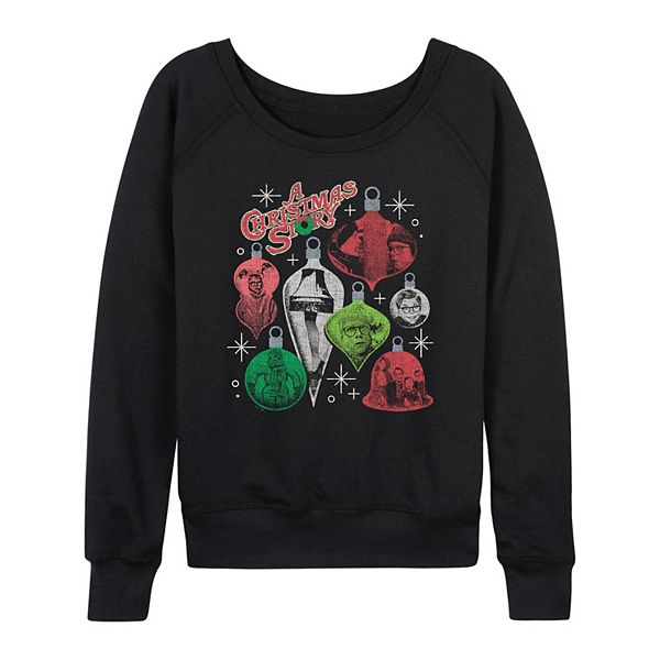 

Женская футболка с длинным рукавом и принтом в стиле a christmas story ornament grid french terry Licensed Character, Black