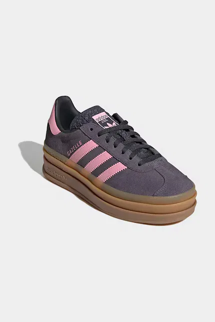Кроссовки замшевые GAZELLE BOLD Adidas Originals, серый — фото 2
