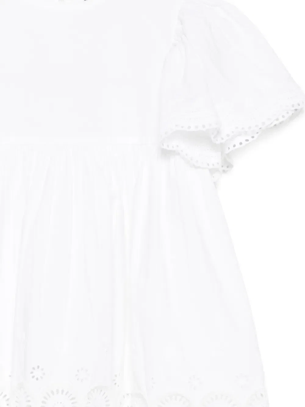 Платье с вышивкой ришелье Stella McCartney Kids, белый — фото 3