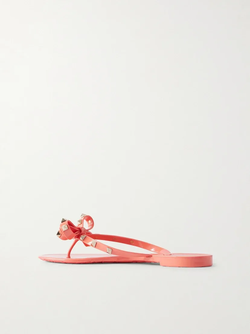 Резиновые вьетнамки The Rockstud VALENTINO GARAVANI, оранжевый — фото 2