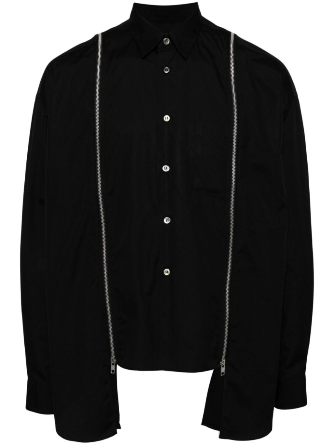

Black Comme Des Garçons рубашка на молнии, черный