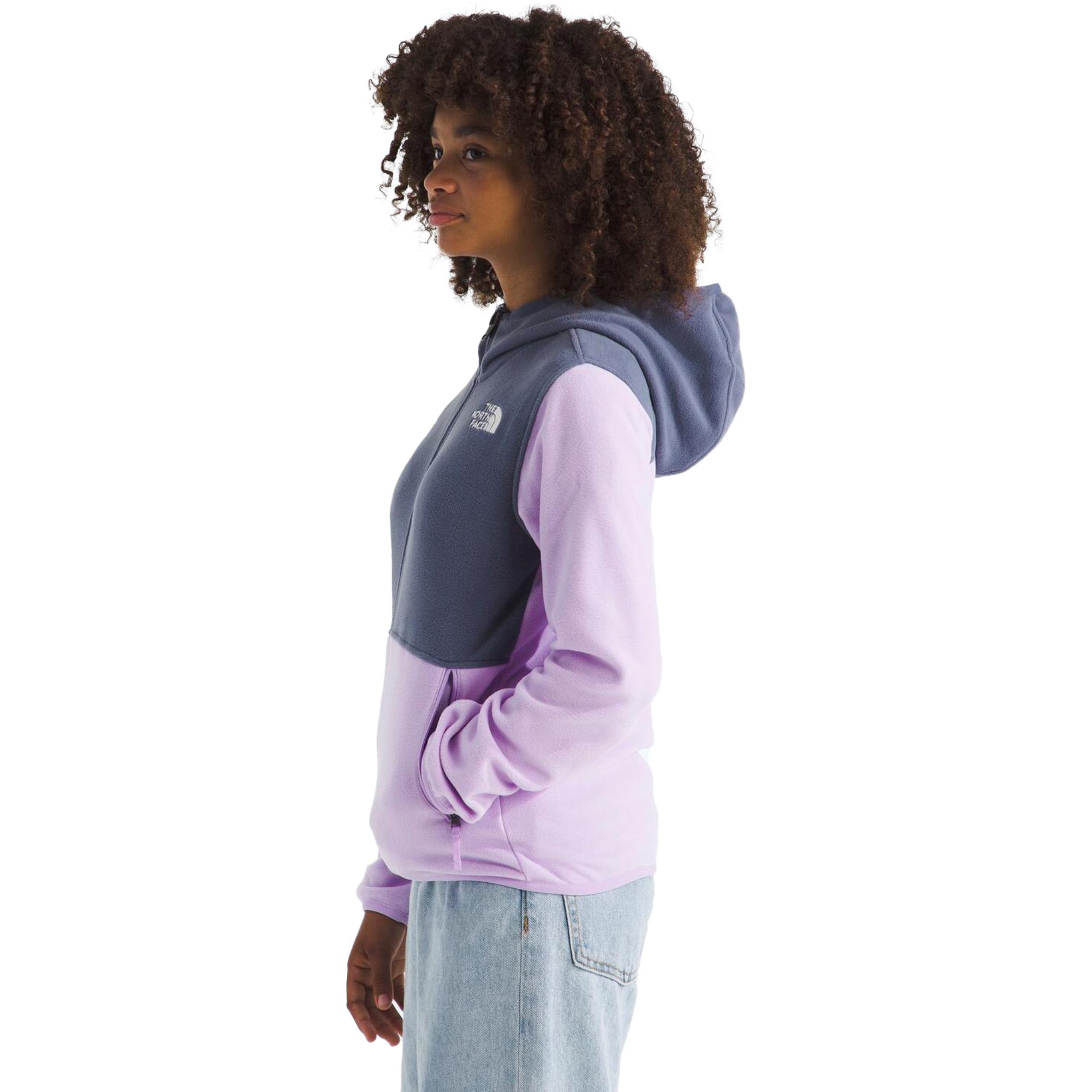 Детская толстовка на молнии Glacier The North Face, Lite Lilac/Twilight Galaxy — фото 2