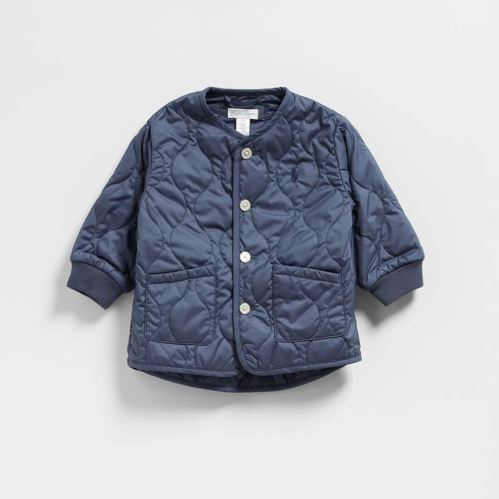 Детская стёганая куртка тёмно-синяя от Polo Ralph Lauren Children
