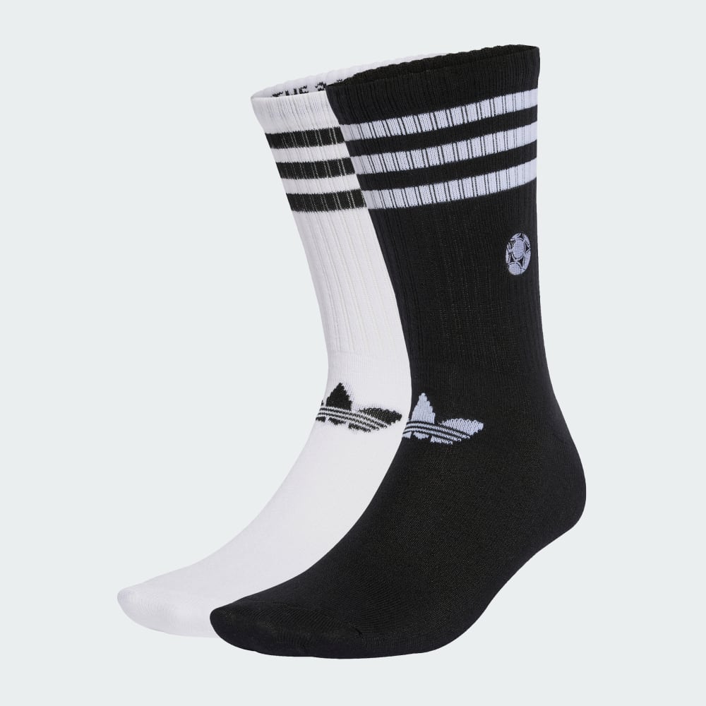 

Носки Adidas Embroidered Soccer Crew Socks 2 Pairs, белый/черный