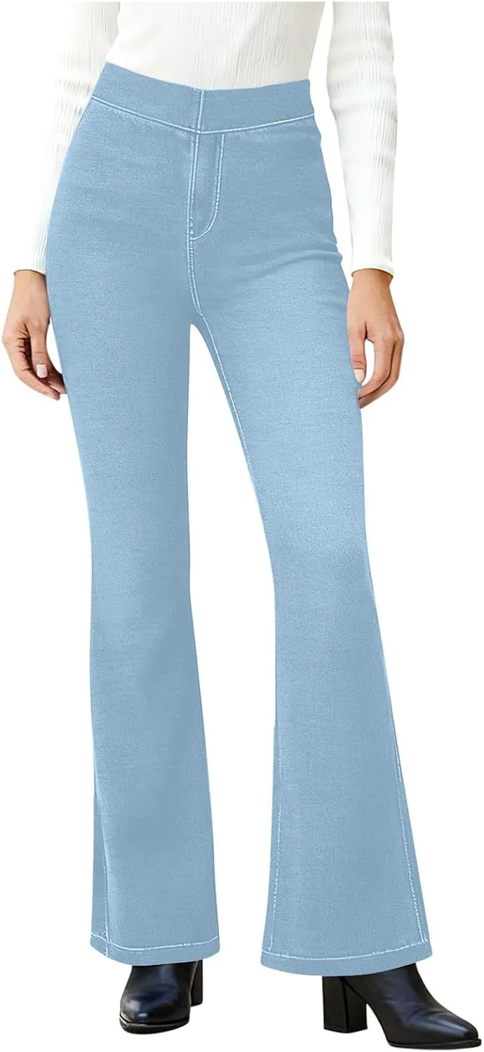 

Джинсы для женщин High Waisted Flare Stretchy Bootcut Lmdudan