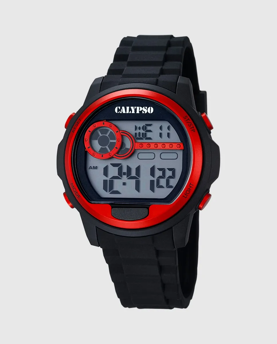

K5667/2 Digital For Man черные резиновые мужские часы Calypso