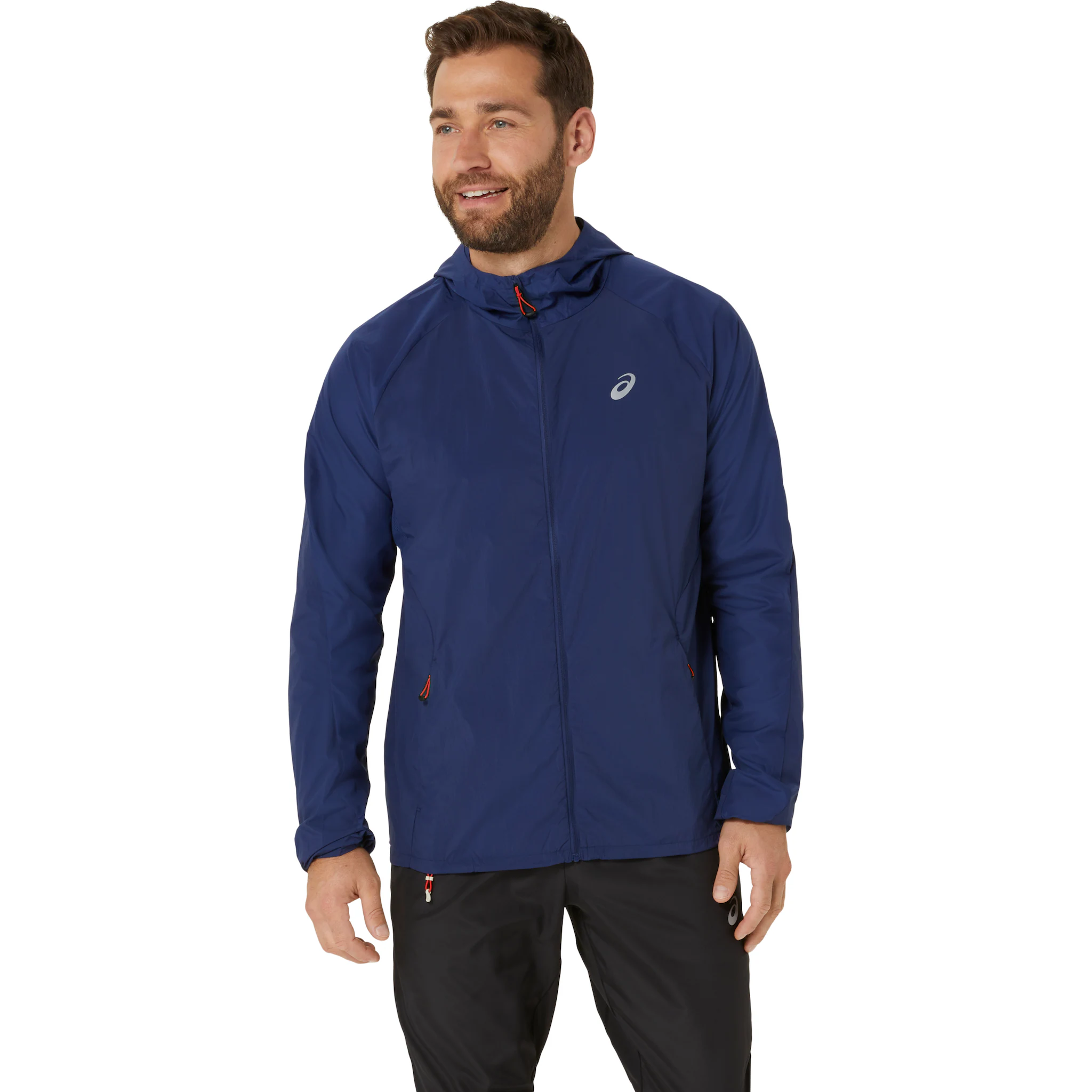 

Дождевик Asics "ROAD PACKABLE JACKET", с капюшоном, синий