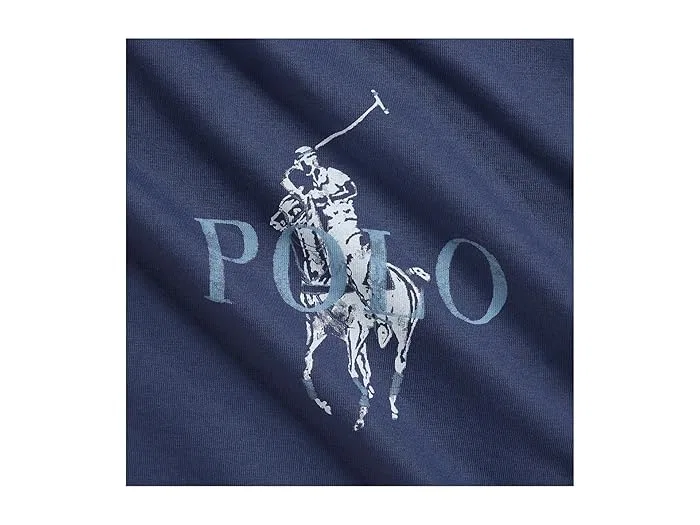 Футболка с принтом Big Pony Polo Ralph Lauren Kids, Light Navy — фото 3