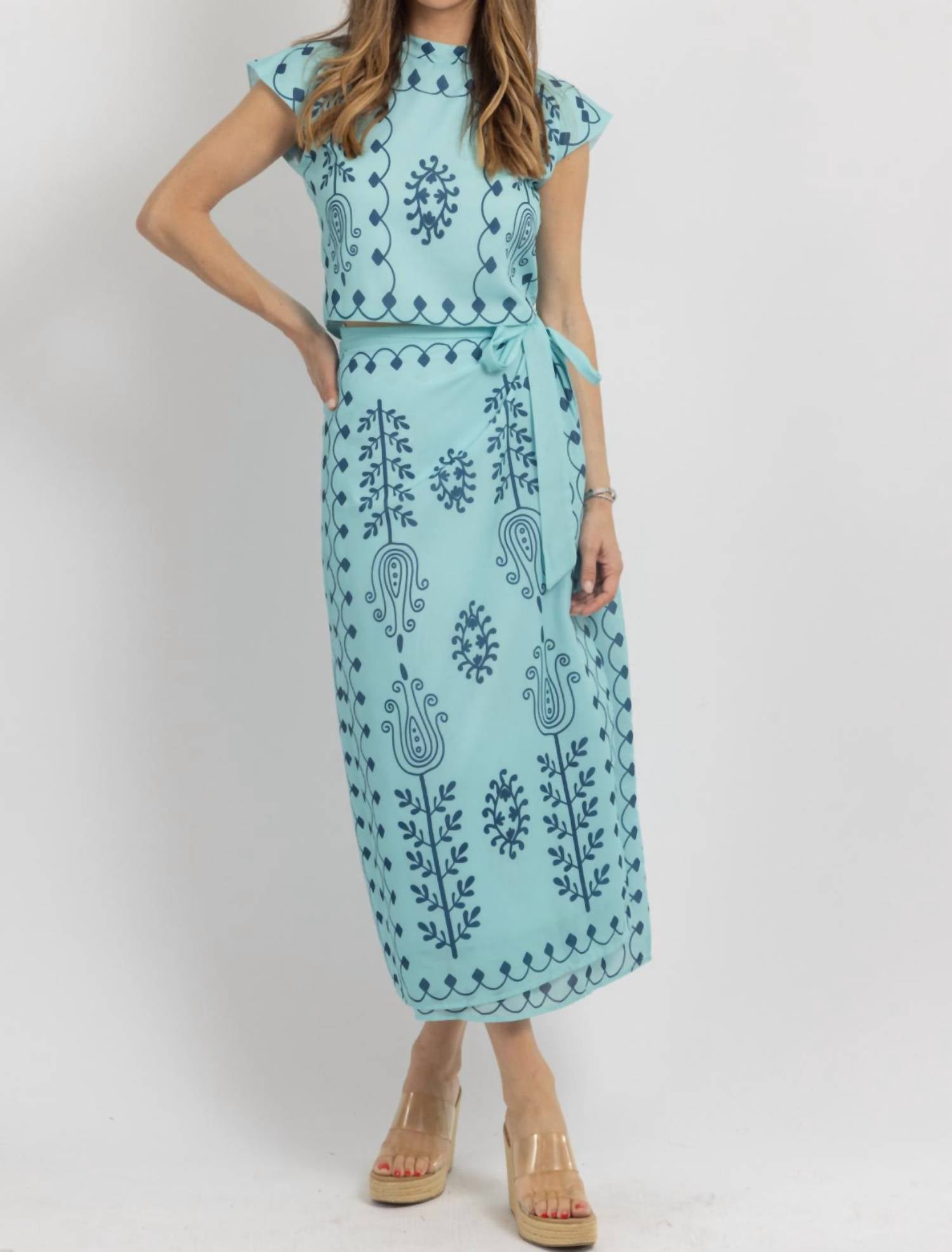 

Комплект юбки Kamora цвета морской волны Ooh Fashion, Aqua