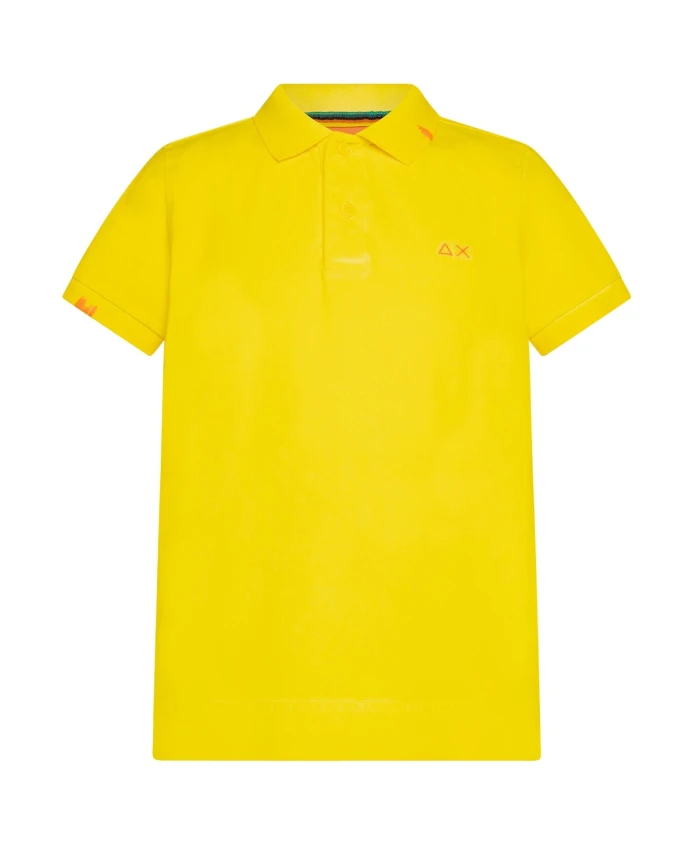 

Поло из хлопка, окрашенного особым способом. Sun68, желтый