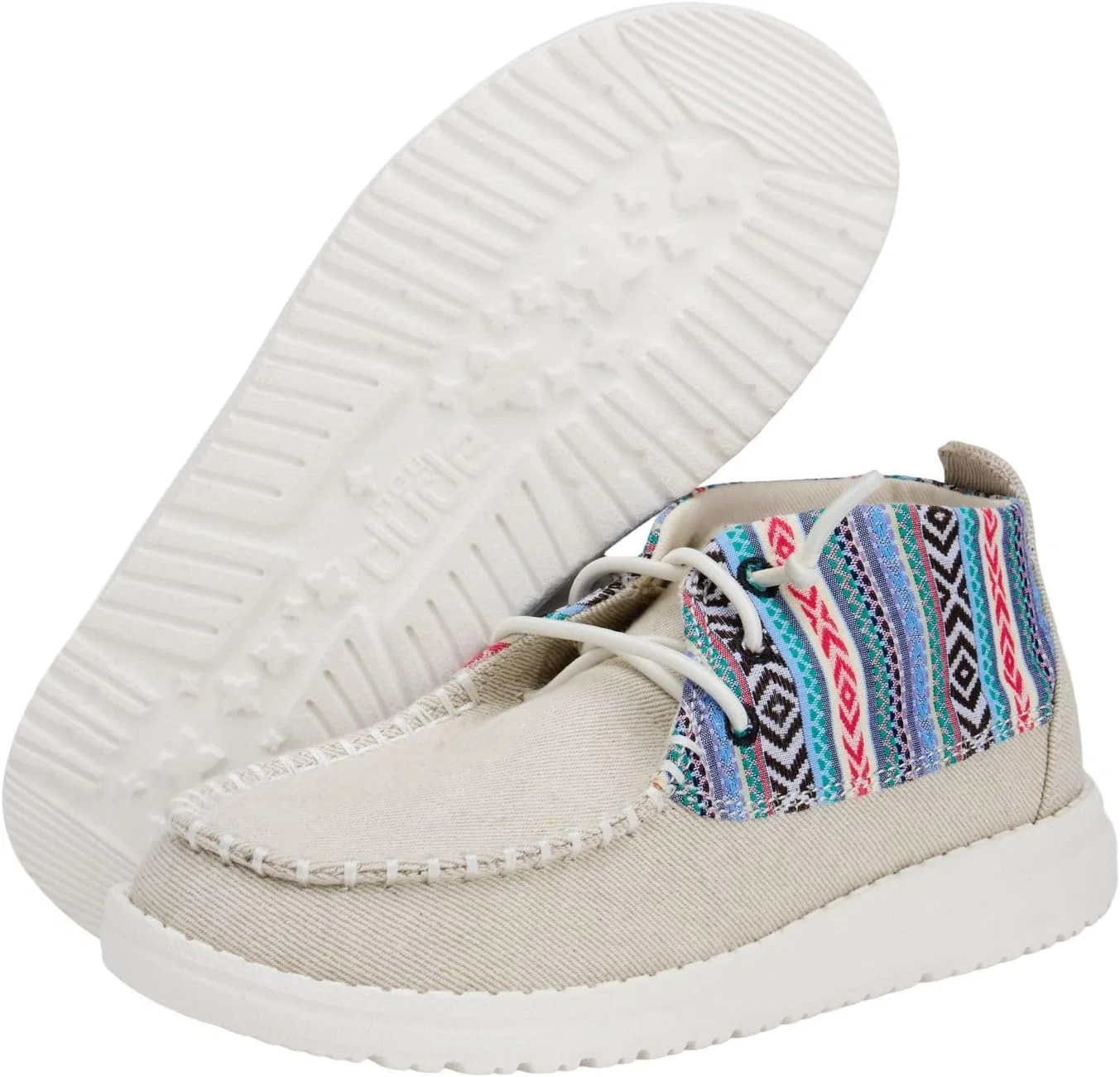 Туфли HEYDUDE Unisex - Erwachsene Wendy Mid Y Boho Crafted, Hellgrau/Mehrfarbig — фото 3