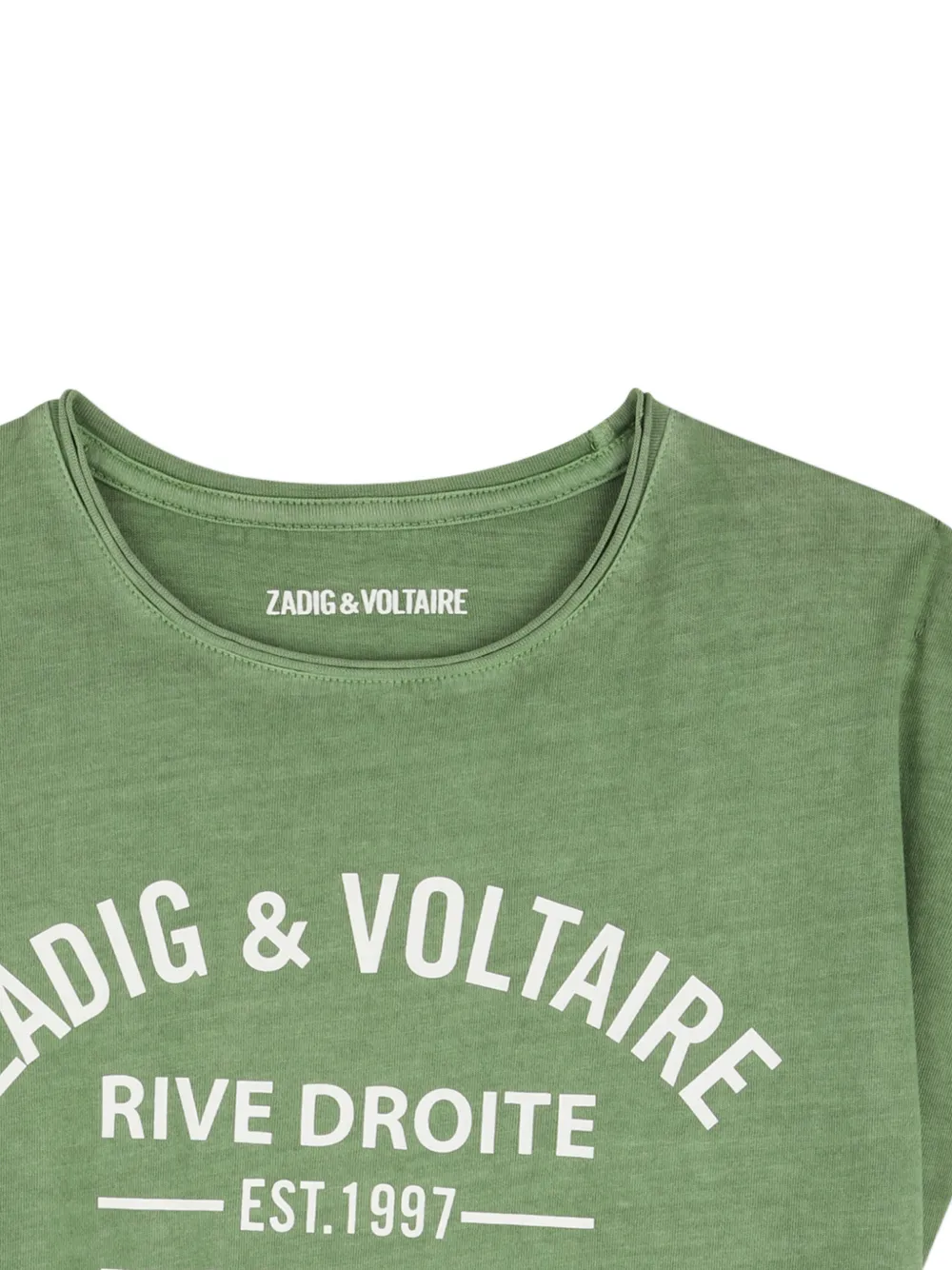 Футболка с графическим принтом Zadig & Voltaire Kids, зеленый — фото 3
