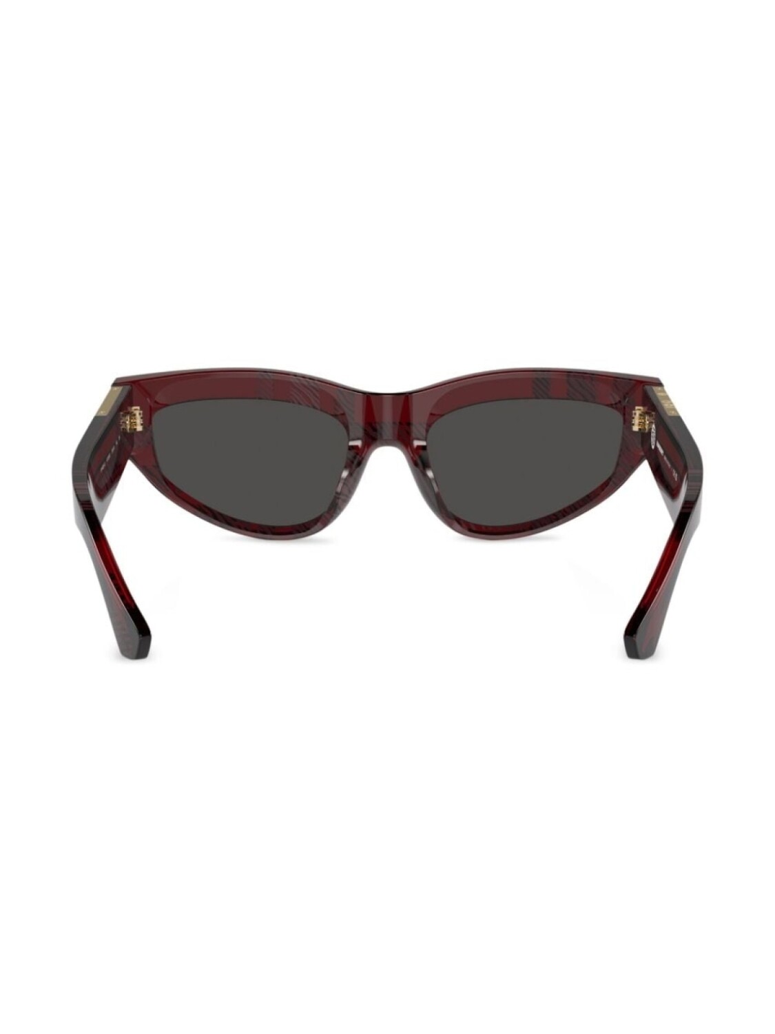 Солнцезащитные очки в оправе 'кошачий глаз' в клетку Burberry Eyewear, красный — фото 4