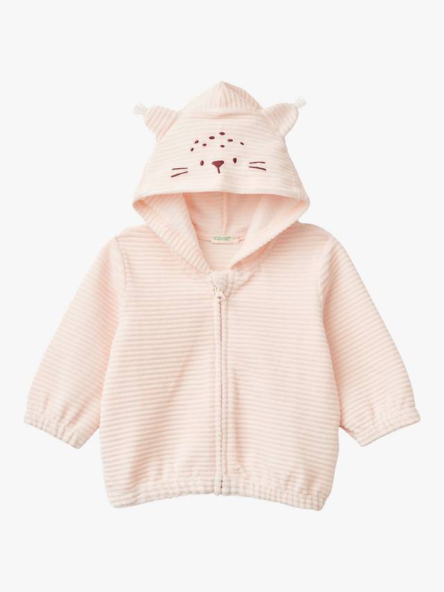 

Детская толстовка в полоску на молнии Benetton, цвет Light Powder