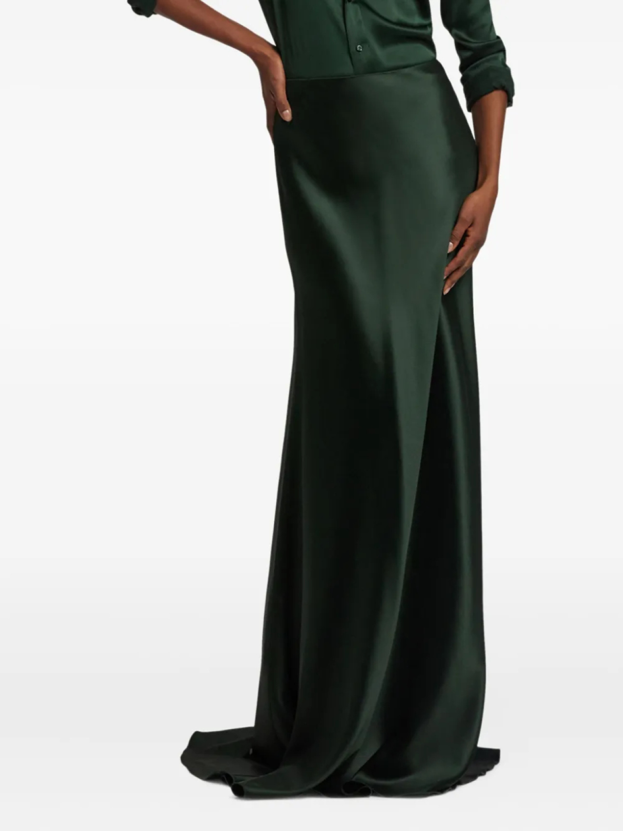 

Ralph Lauren Collection атласная юбка макси, зеленый