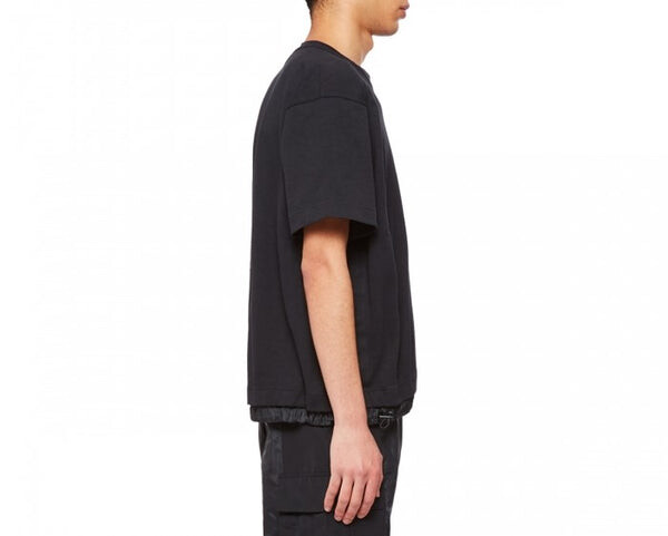 Футболка x sacai logo t-shirt 'black white' Nike, черный — фото 3