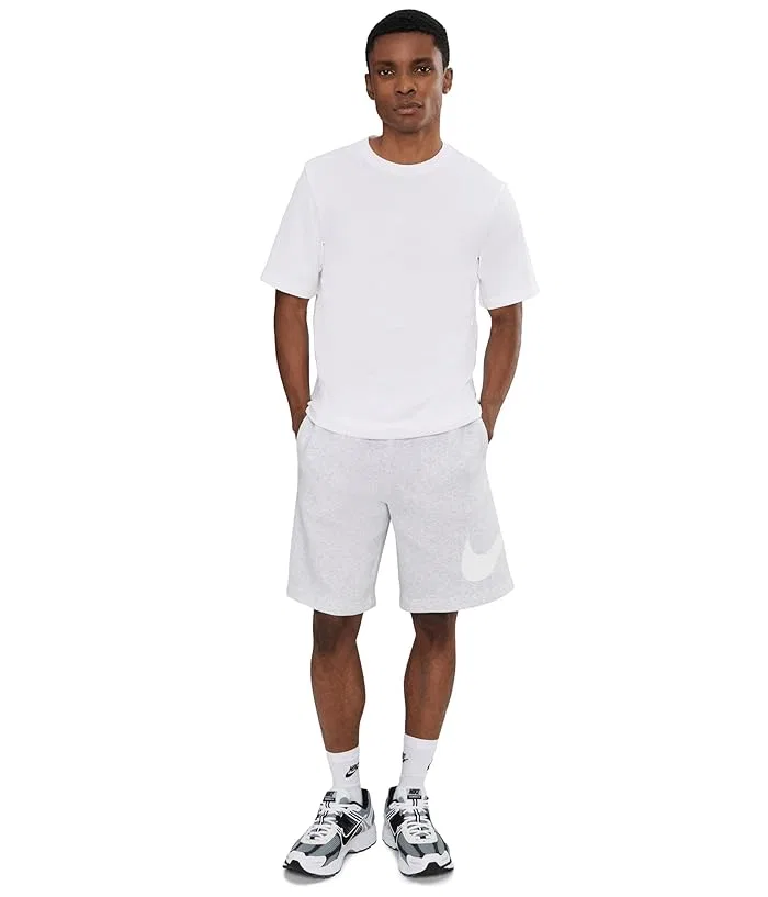 Шорты Nike Club Fleece, Birch Heather/White/White — фото 2