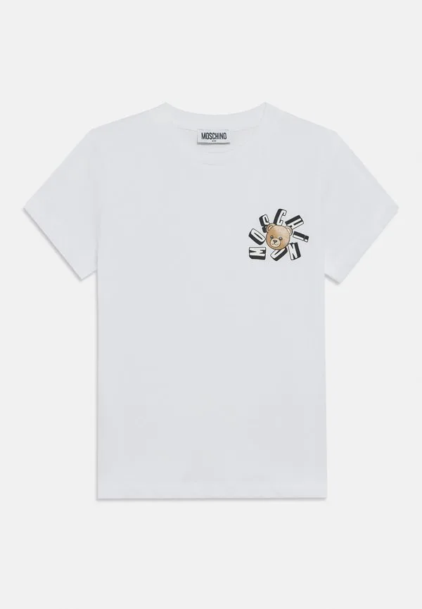 Футболка унисекс с принтом addition Moschino, Bianco Ottico