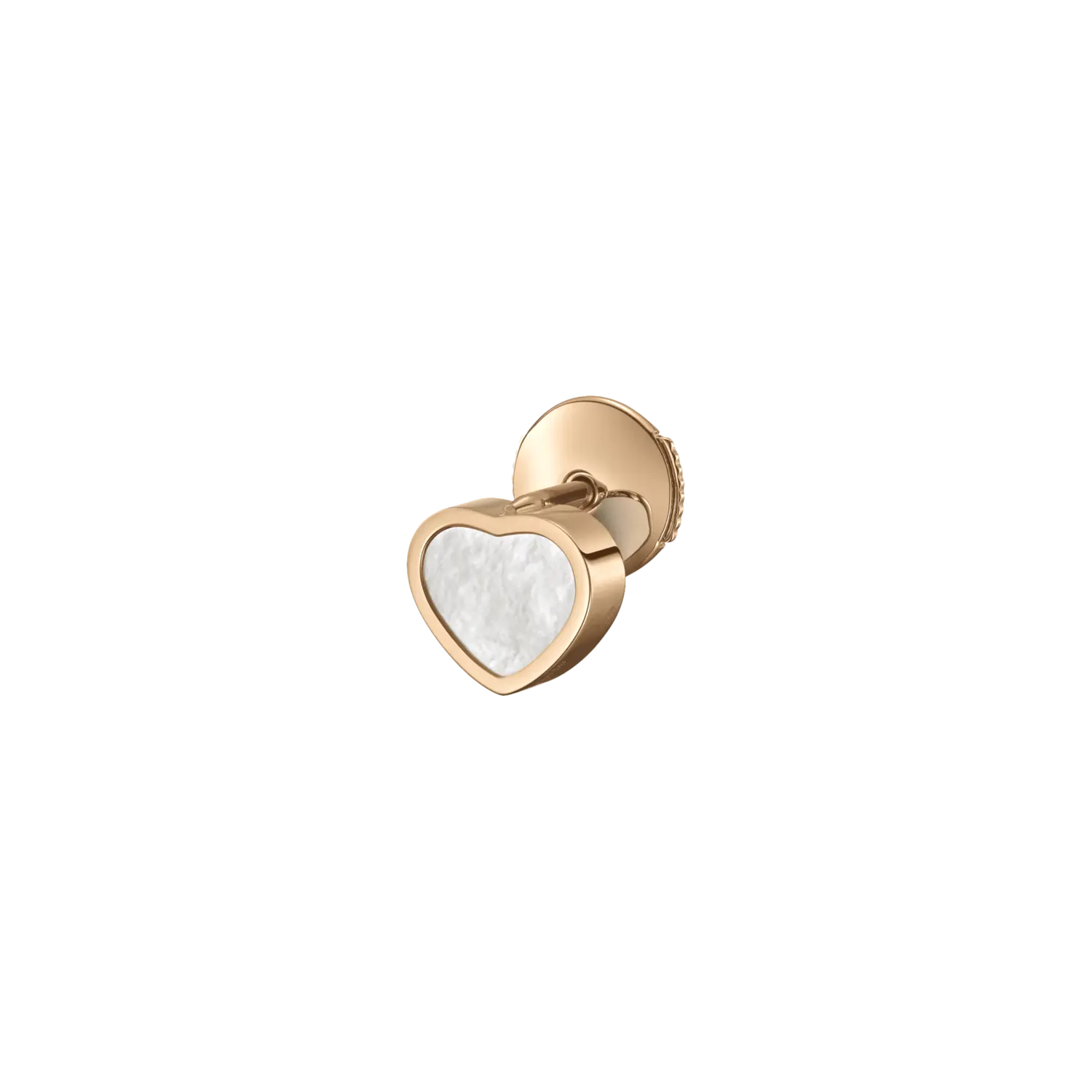 

Серьга Chopard My happy hearts из розового золота с перламутром