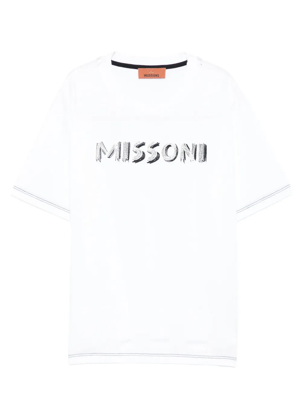 

Футболка с вышитым логотипом Missoni Kids, белый