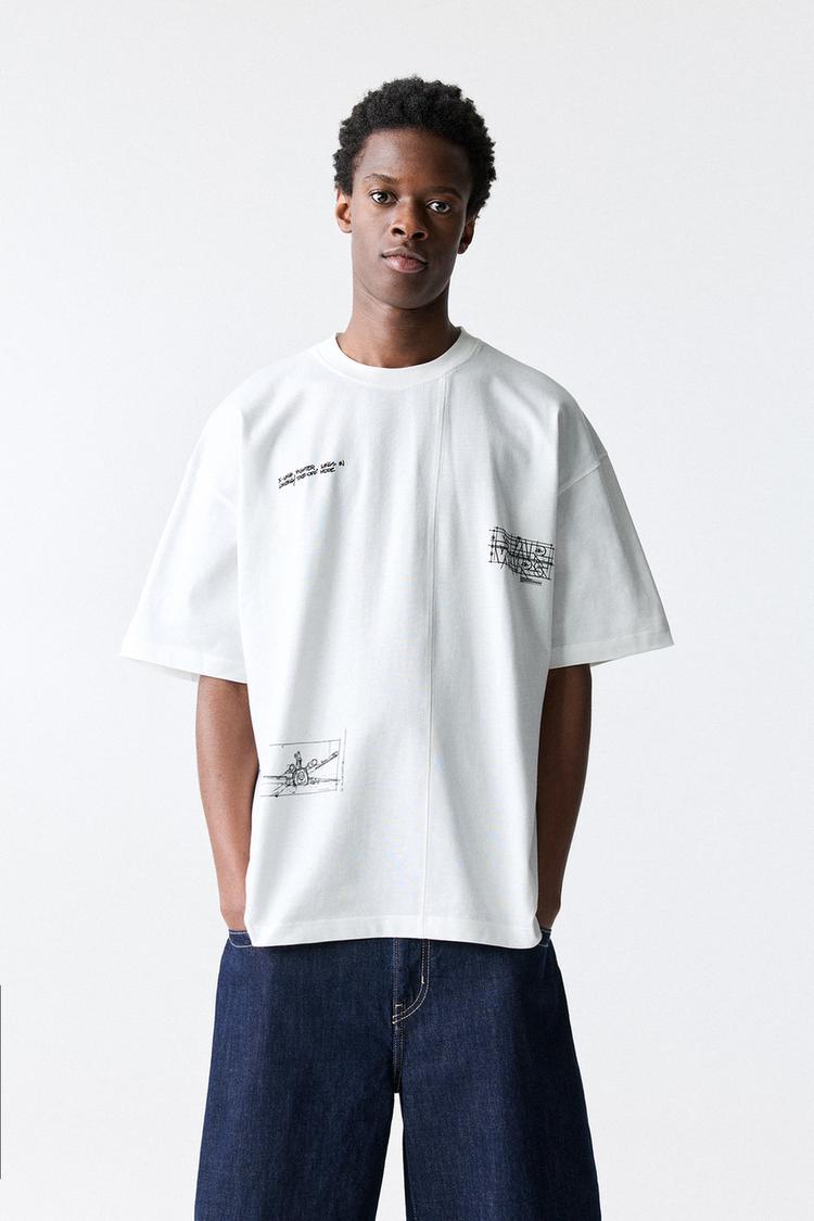 

Белая футболка Звездные войны Pull And Bear, белый