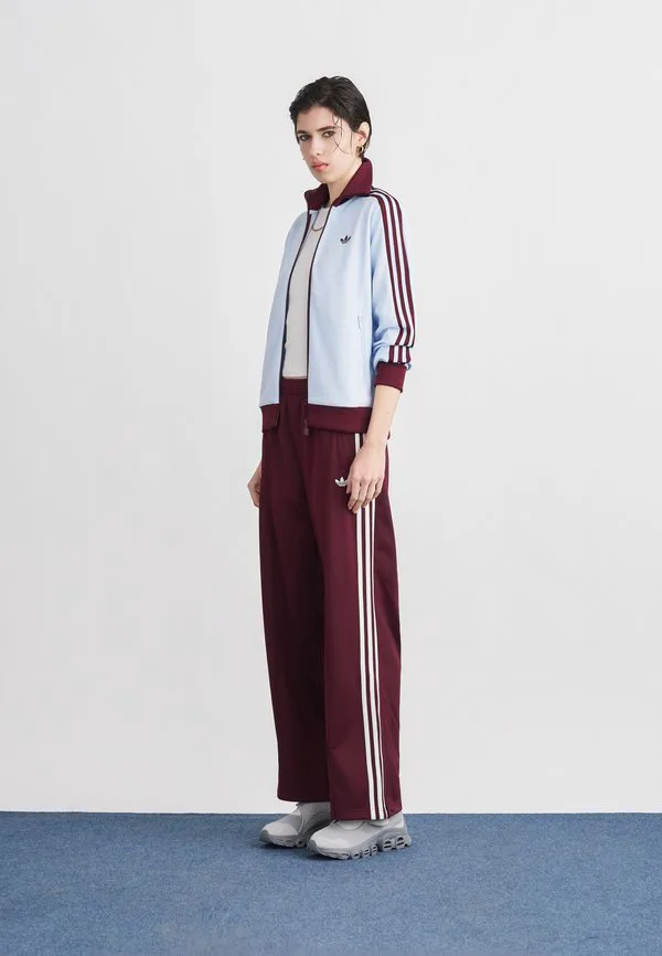 Классическая толстовка на молнии tt Adidas Originals, Crystal Sky/Maroon — фото 2