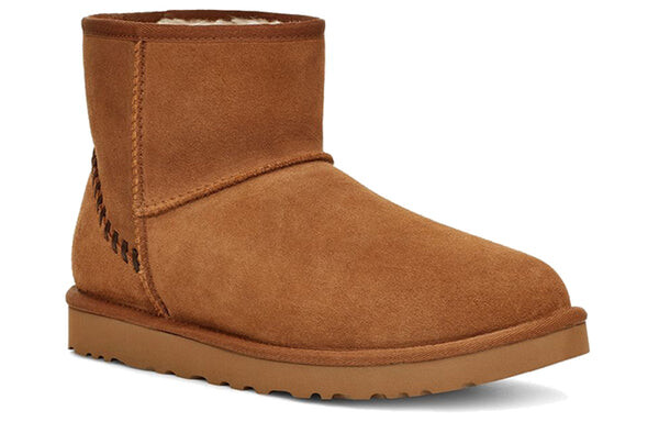 Зимние ботинки мужские Ugg замшевые, коричневый — фото 4
