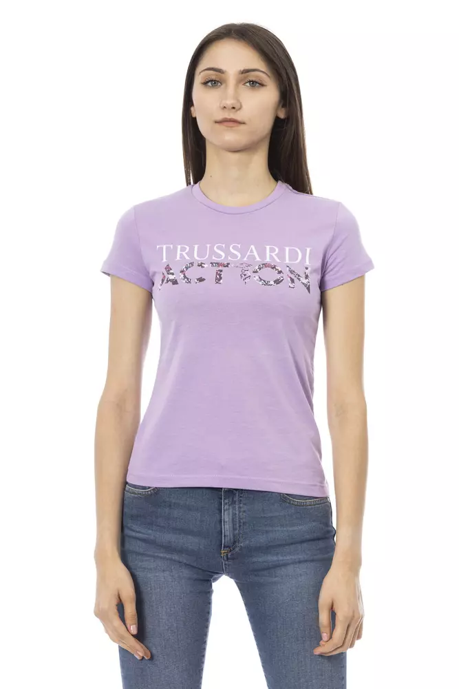 

Фиолетовый хлопковый женский топ Trussardi