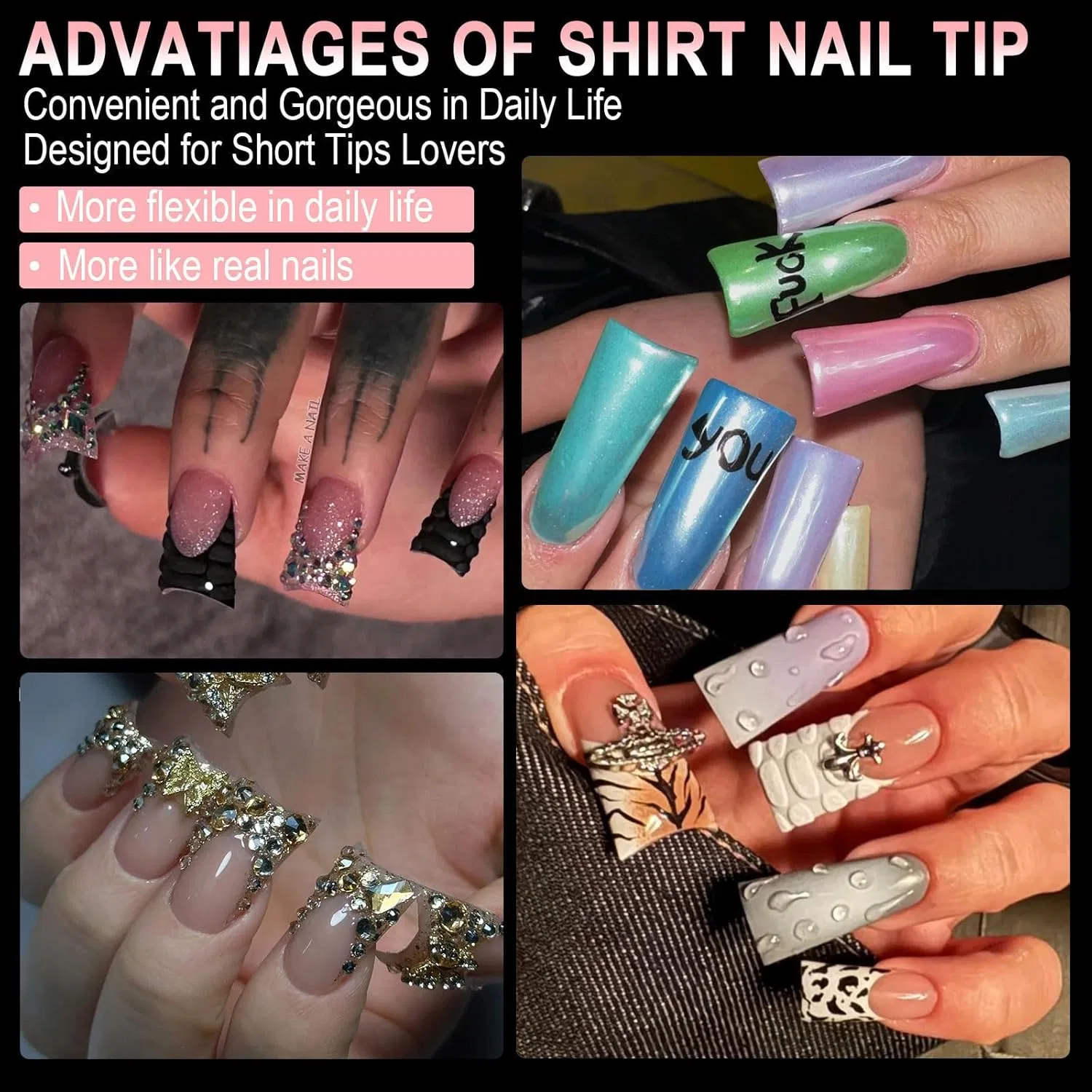 Накладные типсы для ногтей Duck Nails, 504 шт. Zbiianxer, Style03 — фото 2