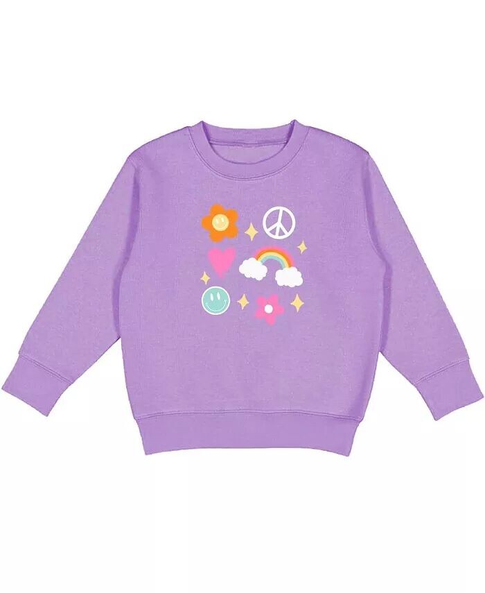 

Толстовка с рисунком Happy Doodle для маленьких девочек Sweet Wink, фиолетовый