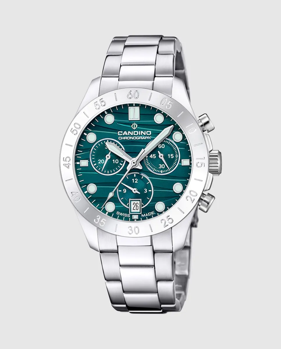 

C4783/4 Женские повседневные часы Lady в серебристо-стальном корпусе Candino, серебряный