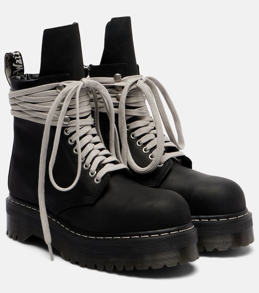 Ботинки Dr Martens Quad на платформе из кожи Rick Owens, Black