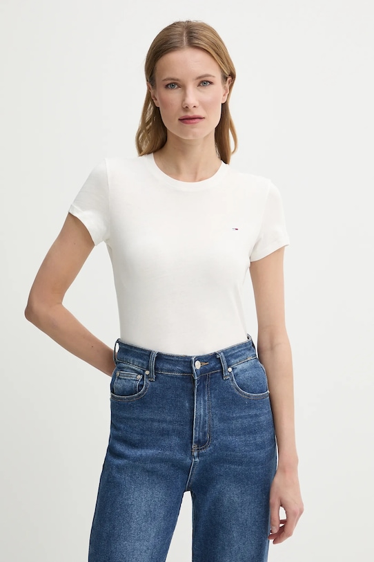 

Хлопковая футболка Tommy Jeans, белый