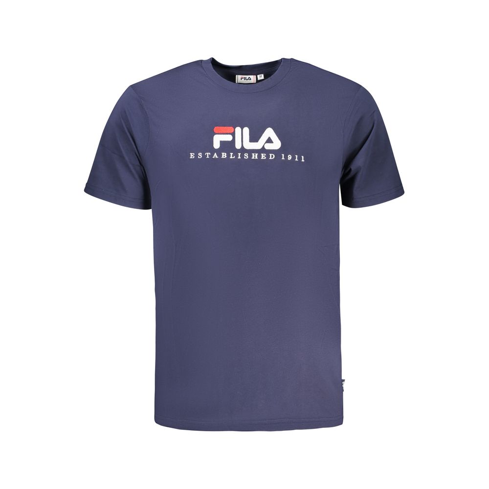 

Синяя хлопковая футболка Fila