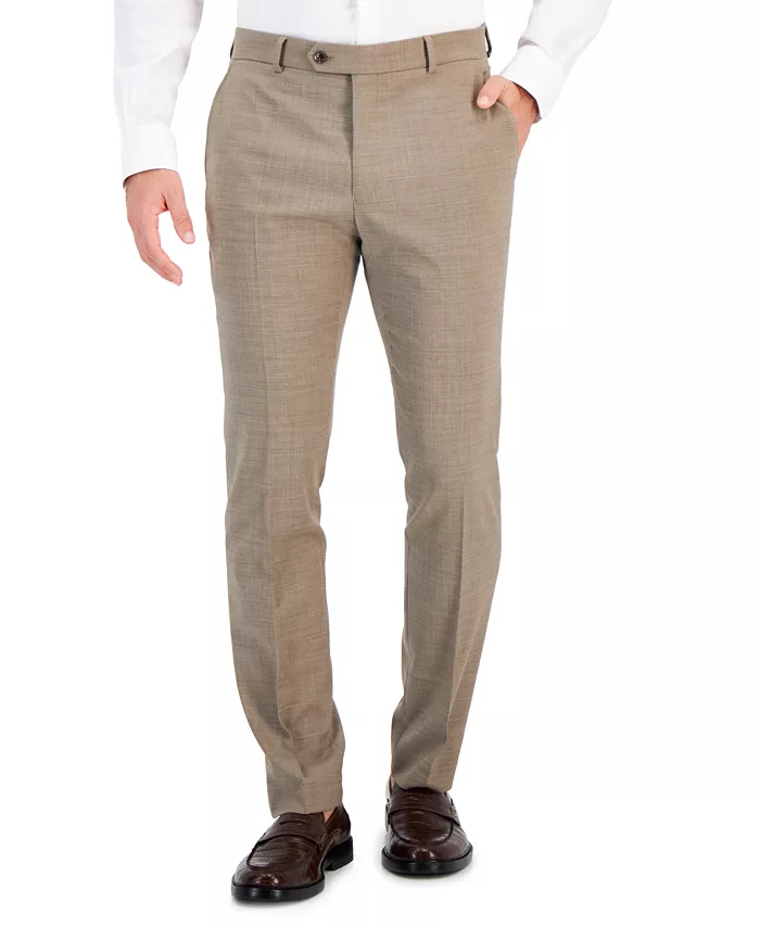 

Брюки мужские Modern-Fit из шерсти TH-Flex с эластичной вставкой Tommy Hilfiger, коричневый/бежевый