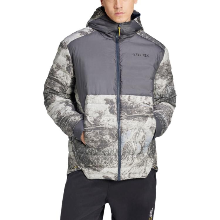 Куртка Adidas Terrex National Geographic Insulated Reversible, темно-серый — фото 4