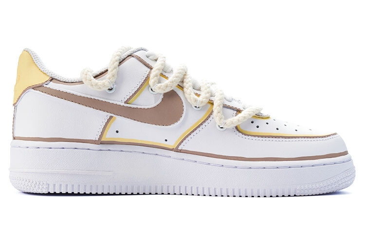 

Кроссовки Nike Air Force 1 Skateboard Shoes Women's Low-Top White/Yellow/Brown
