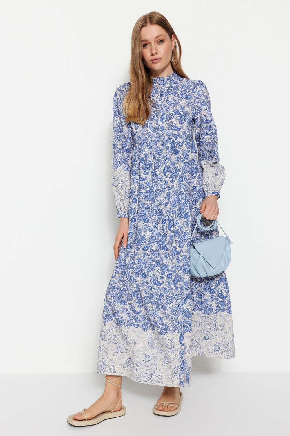 

Платье - Синий - Платье-рубашка Trendyol Modest, синий