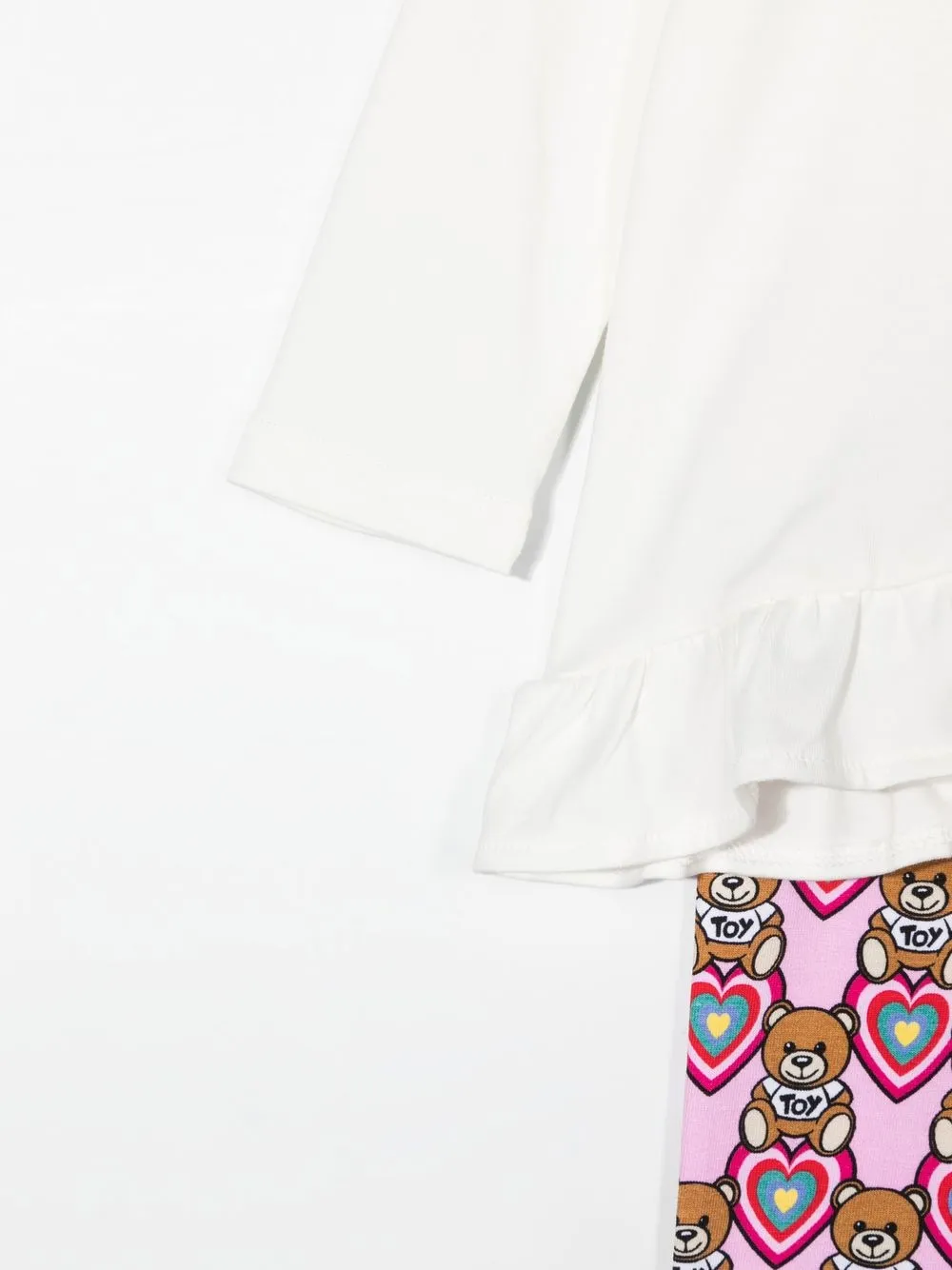 Спортивный костюм с логотипом Moschino Kids, белый — фото 3