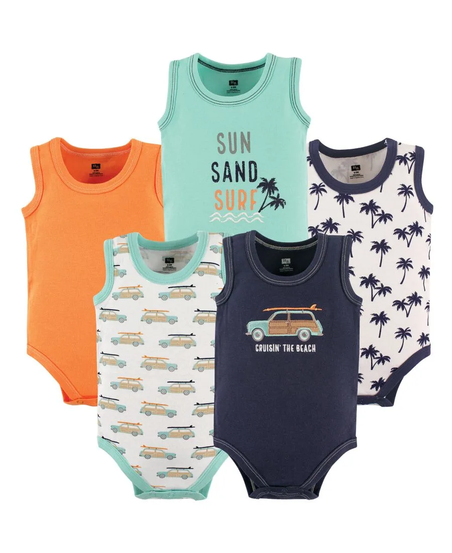 Мягкие хлопковые комбинезоны без рукавов Hudson Baby, Surf Car