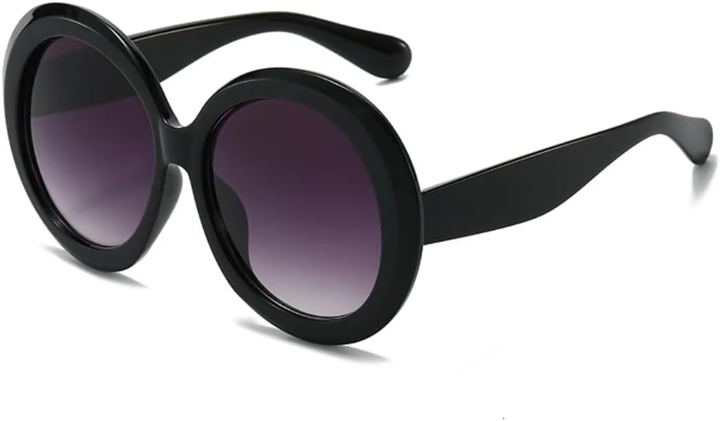 

Солнцезащитные очки с защитой UV400 | Большие круглые двухцветные в стиле панк | для женщин и мужчин, для занятий спортом на открытом воздухе и вождения DSVIGF, Black Gray Gradient