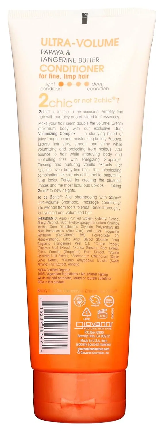Кондиционер Giovanni 2chic Ultra-Volume Tangerine and Papaya Butter 250 мл Giovanni — фото 2