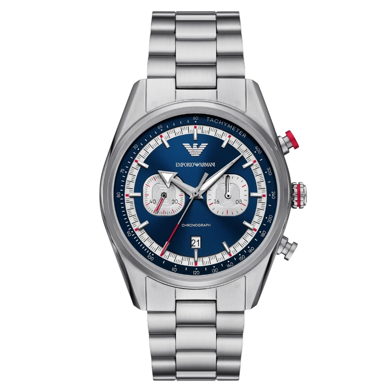 

EMPORIO ARMANI Часы Chronograph Stainless Steel Watch, Blue Dial